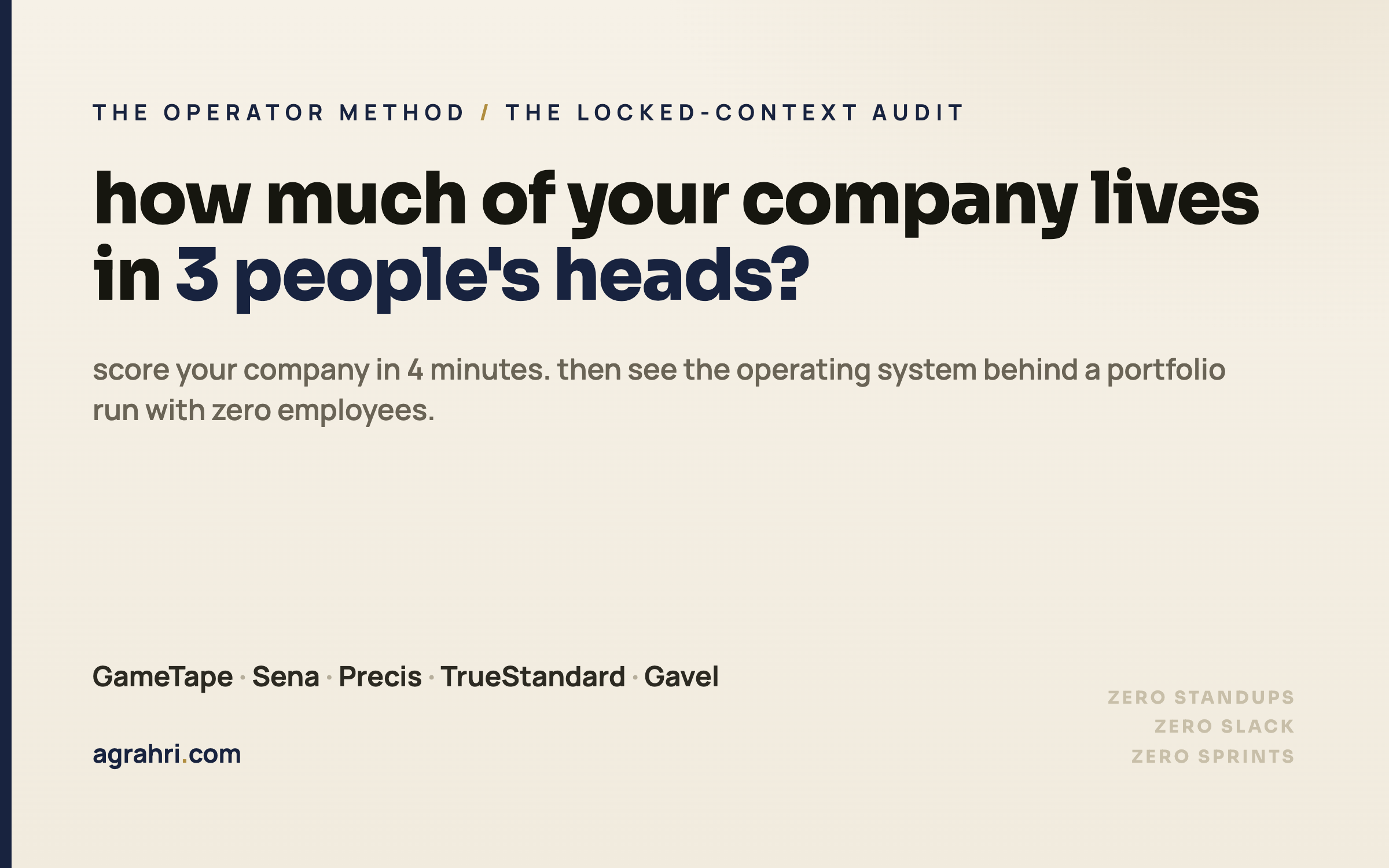 How Much of Your Company Lives in 3 People's Heads?